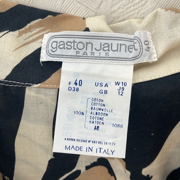 🆕 VINTAGE 1960s GASTON JAUNET Blouse Size 10 Made In Italy - Picture 4 of 4